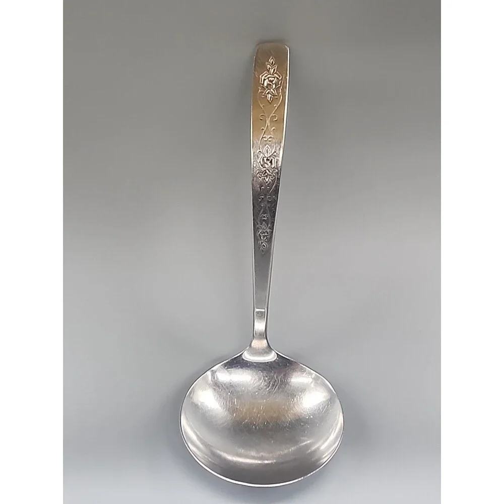 International ROSE LACE Stainless Decorator Gravy Ladle